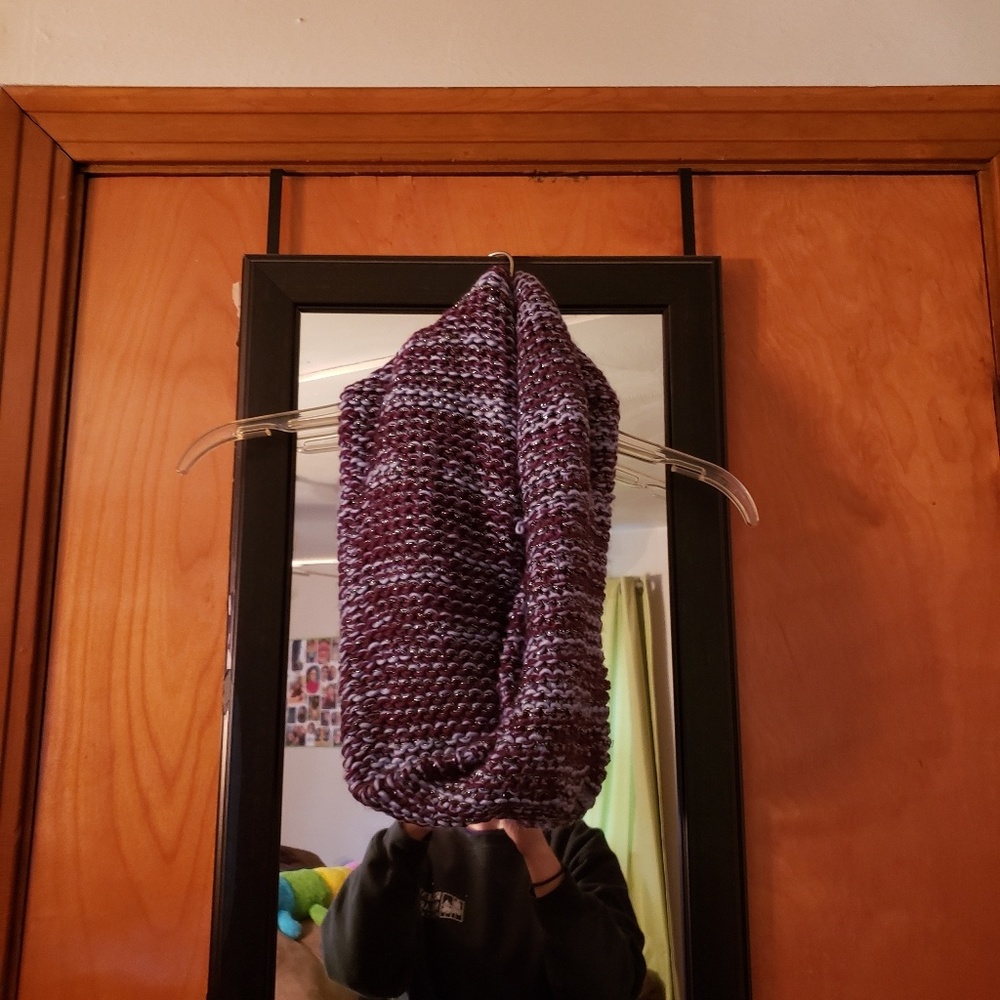 Purple infinity scarf